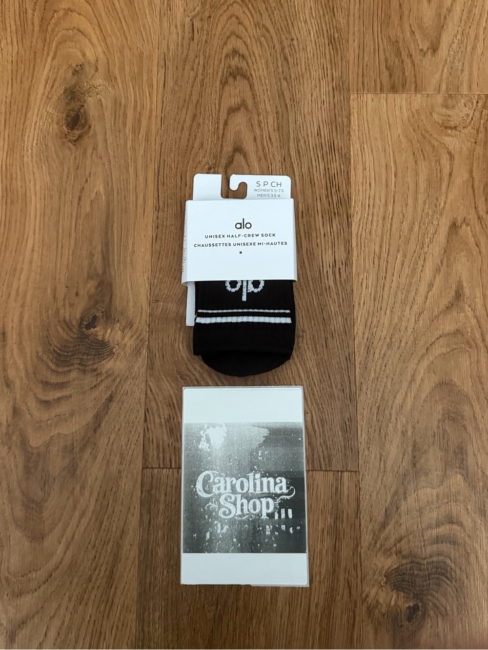 ALO Yoga Black and White Unisex Crew Socks